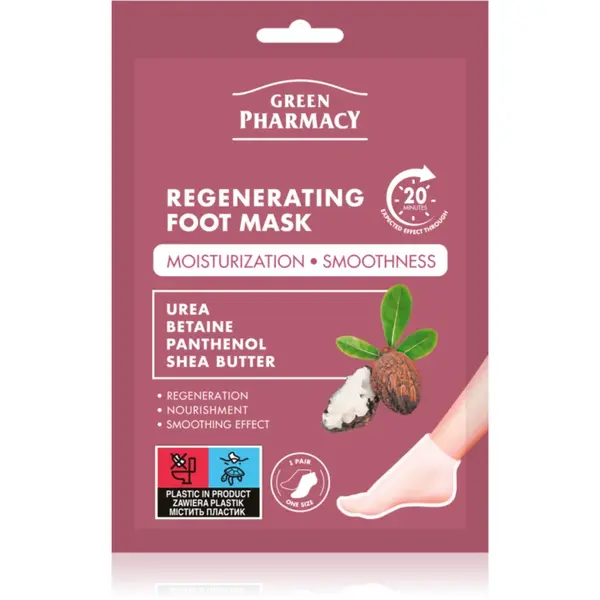Green Pharmacy Foot Care Regenerating Foot Mask masca pentru regenerare pentru picioare 2x13 ml
