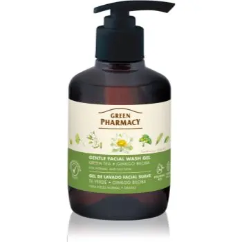Green Pharmacy Green Tea Face Wash gel de curățare blând pentru ten gras și mixt