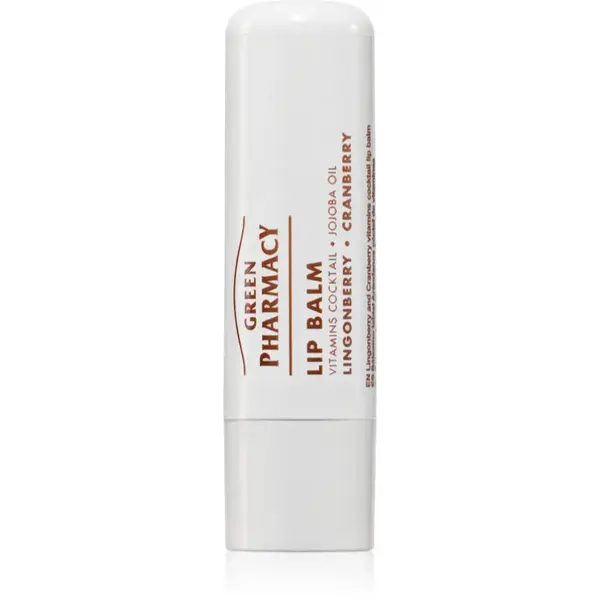 Green Pharmacy Lingonberry and Cranberry Lip Balm balsam de buze nutritiv 3.6 ml