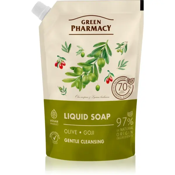 Green Pharmacy Olive & Goji Berry Liquid Soap săpun lichid rezervă 460 ml