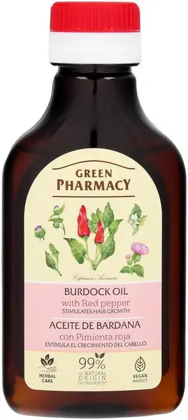 Green Pharmacy Ulei de scalp cu brusture și ardei iute, 100 ml