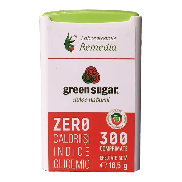 Green sugar dispenser, 300 comprimate, Remedia