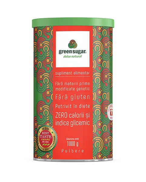 Green Sugar pulbere, 1000g, Laboratoarele Remedia