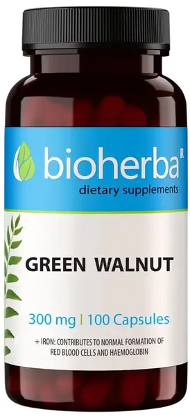Green Walnut, 300 mg, 100 capsule, Bioherba