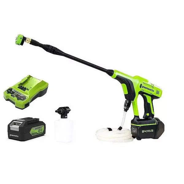 GREENWORKS Masina de spalat cu presiune portabila Greenworks 24V 24 bar cu baterie de 4Ah si incarcator de 2A