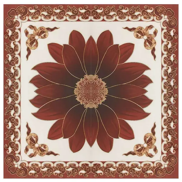 Gresie decorativa / covor ceramic Baroque 1212VB15 120X120 (4 placi 60X60) lucioasa