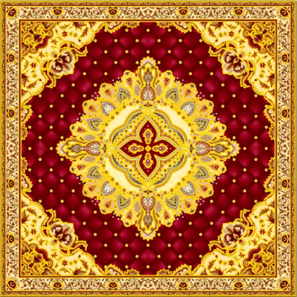 Gresie decorativa / covor ceramic Baroque Amara Rojo 121103-2B 120X120 (4 placi 60X60) lucioasa