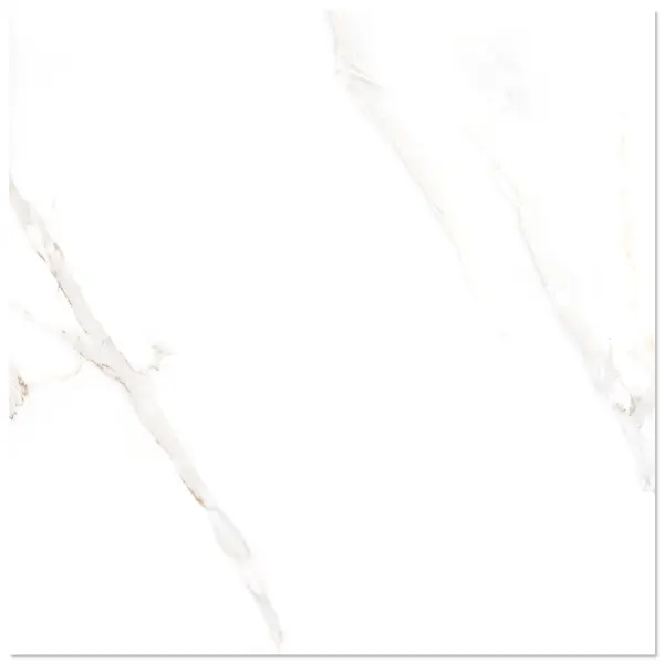 Gresie exterior / interior portelanata Calacatta White 45 x 45 cm lucioasa rectificata tip marmura
