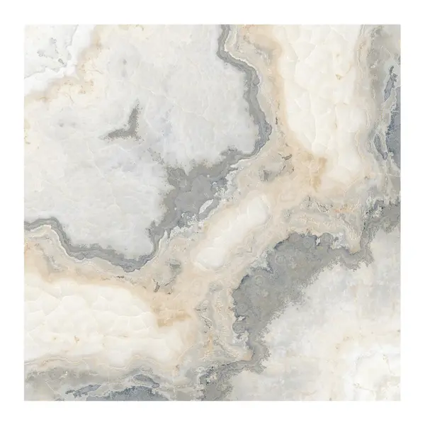 Gresie exterior / interior portelanata Fractal Beige Bookmatch 60 x 60 cm lucioasa rectificata tip marmura
