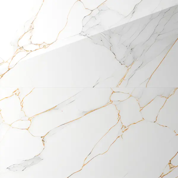 Gresie exterior / interior portelanata Ice Gold White 60 x 120 cm lucioasa rectificata tip marmura