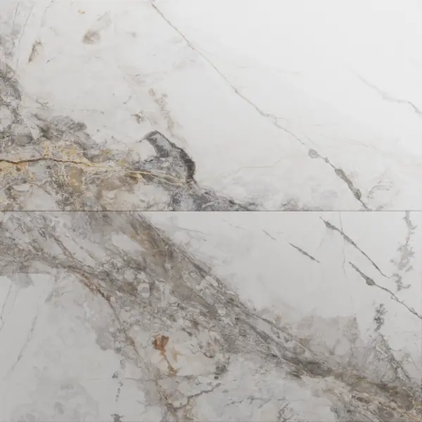 Gresie exterior / interior portelanata Invisible Marble Grey 60 x 120 cm lucioasa rectificata tip marmura