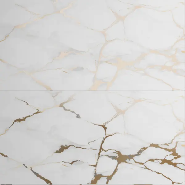 Gresie exterior / interior portelanata Lotus Gold 60 x 120 cm mata rectificata tip marmura