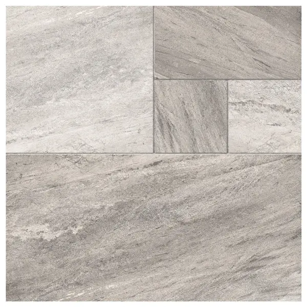 Gresie exterior / interior portelanata Sardes Grey 60 x 60 cm mata rectificata tip piatra naturala