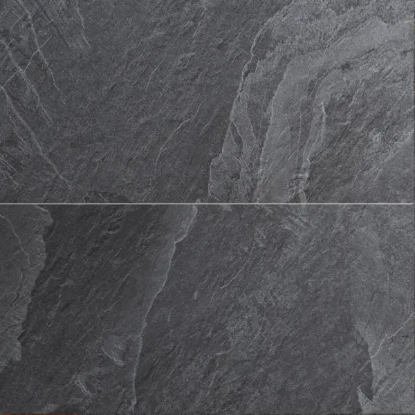 Gresie exterior / interior portelanata Stone Austin nero 60 x 120 cm mata rectificata tip piatra naturala