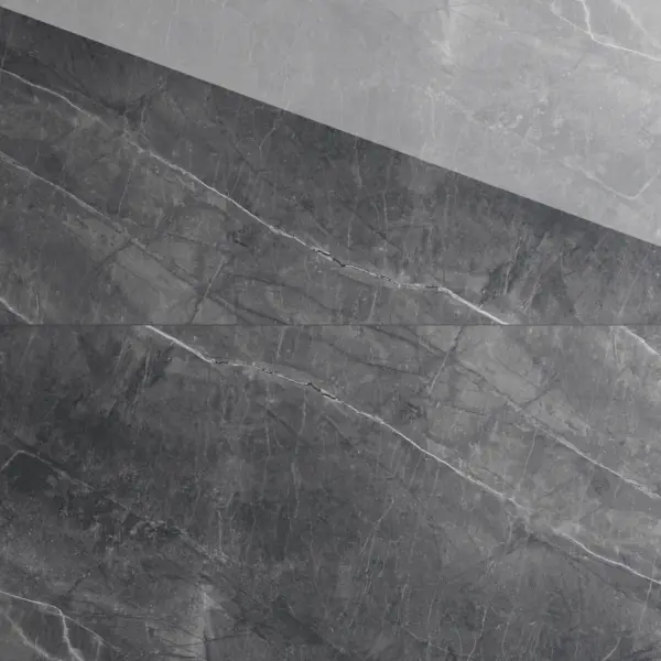 Gresie portelanata exterior / interior Armany Grey Endless 60 x 120 cm lucioasa rectificata tip marmura