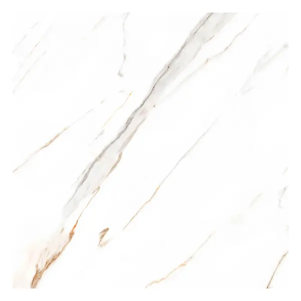 Gresie portelanata exterior / interior Carrara Bianco 60 x 60 cm lucioasa rectificata tip marmura