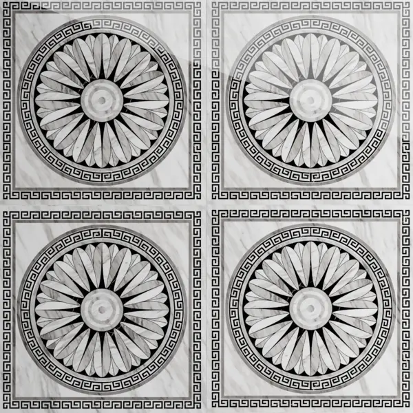 Gresie portelanata exterior / interior Carrara Decor Grey 60 x 60 cm lucioasa