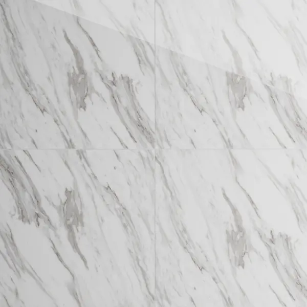 Gresie portelanata exterior / interior Carrara Grey 60 x 60 cm lucioasa tip marmura