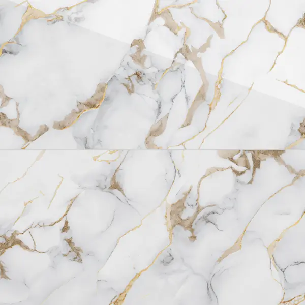Gresie rectificata exterior / interior Marble Gold Insert 60 x 120 cm lucioasa portelanata tip marmura