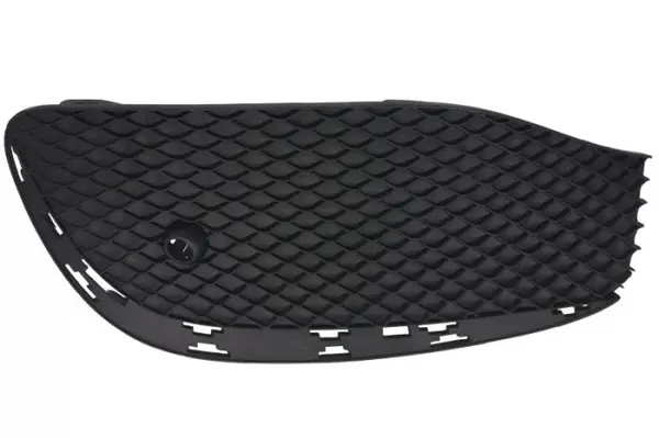 Grila bara fata partea inferioara stanga LUXURY, cu gauri senzori parcare plastic, negru potrivit MERCEDES Clasa E COUPE C238, Clasa E W213 dupa 2016
