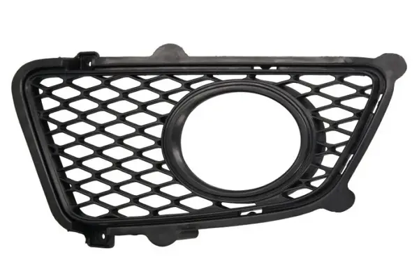 Grila bara fata Stanga cu locas proiector plastic, negru potrivit KIA SPORTAGE II 2004-2010