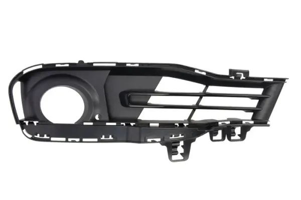 Grila bara Fata Stanga cu orificii proiector ceata, plastic, negru potrivit BMW 3 F30, F80, 3 F31; MAZDA 3 11.11- 09.14-