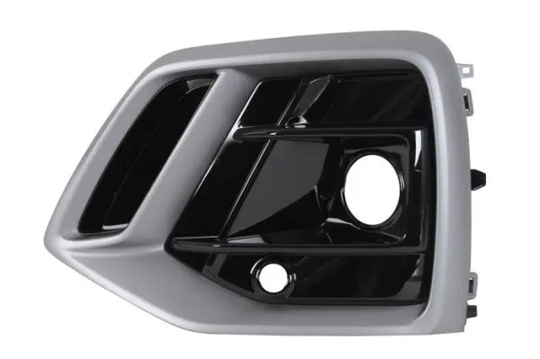 Grila bara Fata Stanga RS, cu orificii senzori parcare, plastic, negru lucios titan potrivit AUDI Q5 06.16- 01.17-10.20