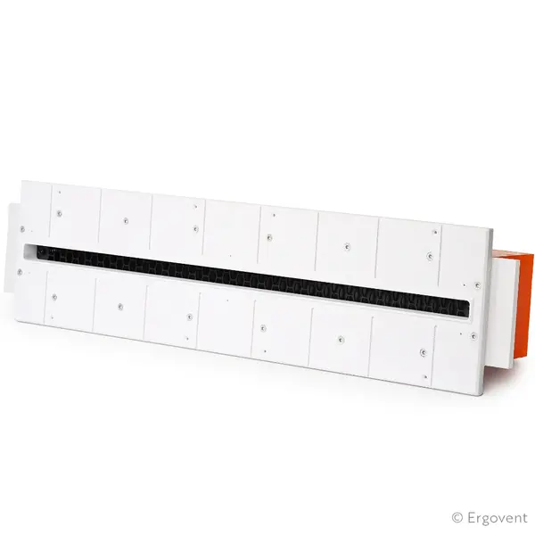 - Grilă de ventilație încastrată în rigips Ergovent, LINEO 600 vertical, 75mm