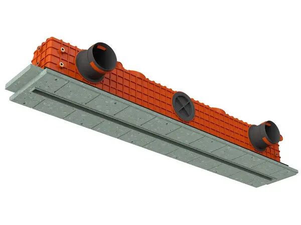 grila de ventilatie incastrata in rigips ergovent, lineo pro profile 1000, 75mm