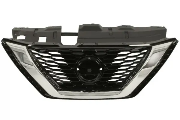 Grila radiator (cu dunga crom, negru) potrivit NISSAN QASHQAI II J11 03.17-12.20