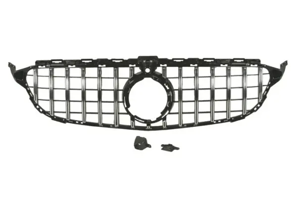Grila radiator (cu orificii camera, AMG GT, negru lucios crom) potrivit MERCEDES C-KLASA W205 12.18-02.21