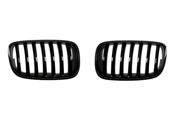 Grila radiator Dreapta Stanga Set 2 bucati, model pachet M, negru lucios potrivit BMW X5 E70 3.0-4.8 2006-2013