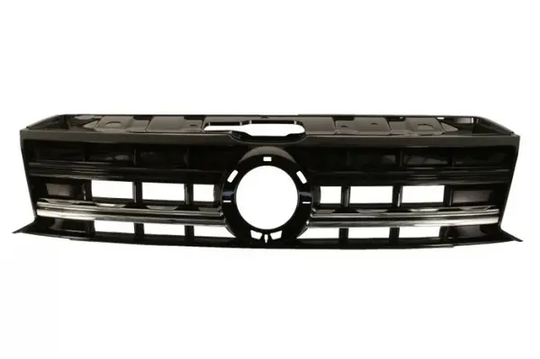 Grila radiator Mijloc cu locas emblema; cu ornamente cromate, negru potrivit VW AMAROK 3.0D dupa 2017
