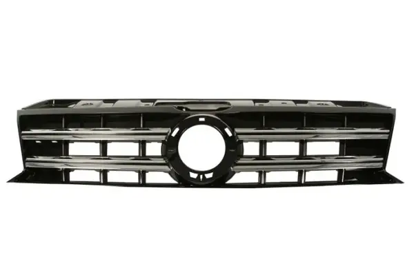 Grila radiator Mijloc cu locas emblema; garnituri cromate, negru potrivit VW AMAROK 3.0D dupa 2016