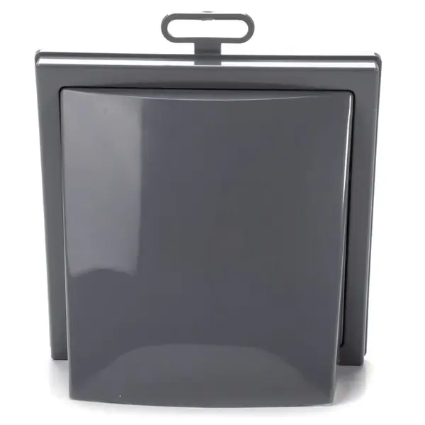 - Grila ventilatie Ø125 patrata 150x150 cu flansa si clapeta antiretur, Grey