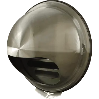 grila ventilatie o100 cu protectie ploaie si plasa antiinsecte, metal
