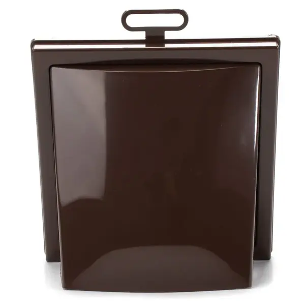- Grila ventilatie patrata cu clapeta antiretur, Diametru Ø125mm, exterior 150x150, ASA plastic Brown