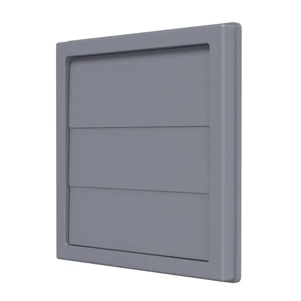 - Grila ventilatie patrata cu clapeta antiretur, Diametru Ø125mm, exterior 150x150, ASA plastic Grey