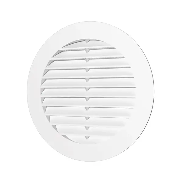 - Grila ventilatie rotunda Ø100mm, exterior Ø130mm, plastic Alb