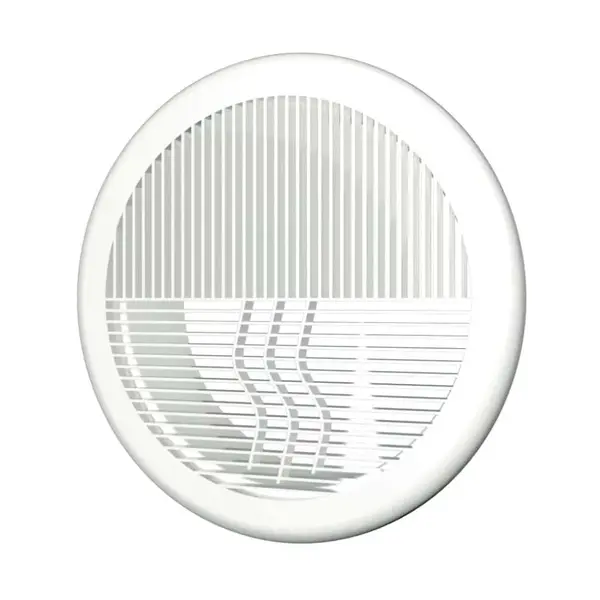 - Grila ventilatie rotunda design Ø100mm, exterior Ø143mm, plastic Alb