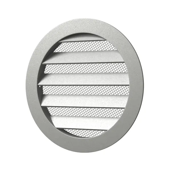 grila ventilatie rotunda o100mm, exterior o125mm, aluminiu