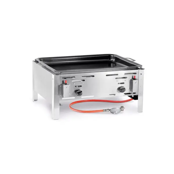 Grill Gaz, Tava Coacere 59x48 cm, Inox, 11,6 kW, Consum 0,43 m3/ora, Pentru Uz Exterior, Hendi Bake Master,Model Maxi