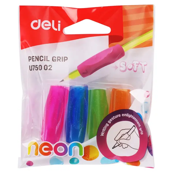 Grip cauciucat pentru creion, 4buc/set, Deli