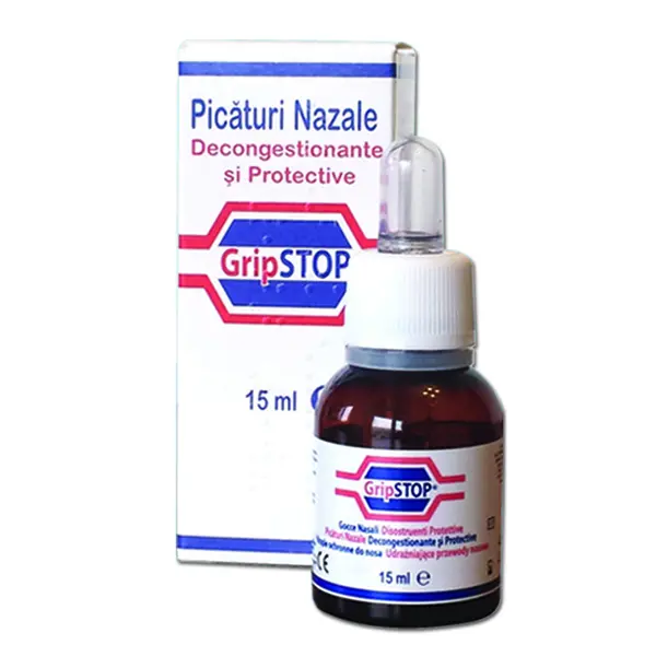 GripStop picaturi nazale, 15ml, Plantamed