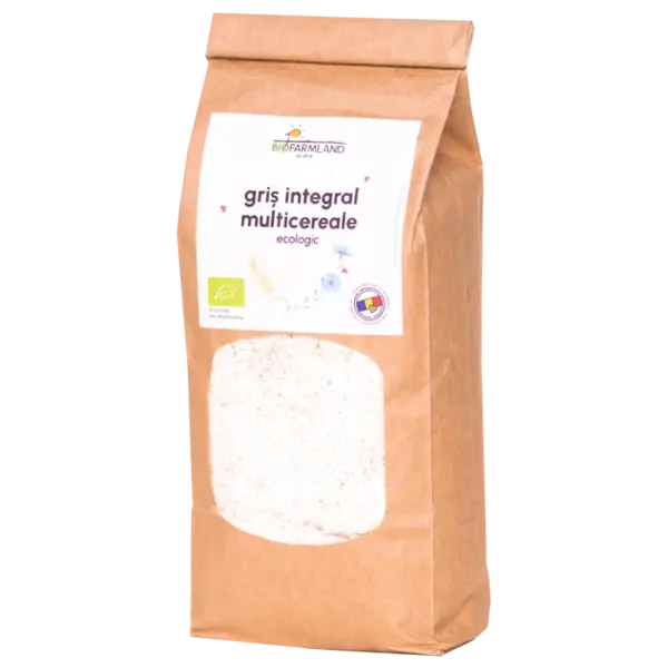 Gris integral din 3 cereale (33,33% spelta, 33,33% secara, 33,33% einkorn), alternativa sanatoasa pentru gatit 500g