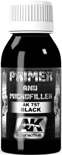 Grund negru pentru seria metalizatoare AK Interactive - Primer and Microfiller (AK757) (100 ml)