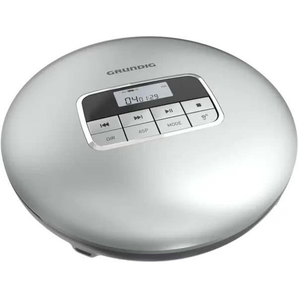 Grundig CD Player Personal, Grundig, suport audio MP3/WMA, alb, 120x120x25mm