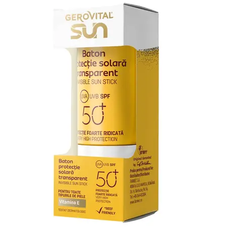 Gsun baton protectie solara transp.SPF50+ 12ml fl. Farmec