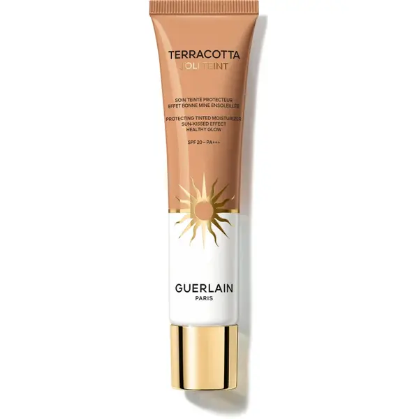 GUERLAIN Terracotta Joli Teint Protecting Tinted Moisturizer machiaj de stralucire pentru un look natural SPF 20 culoare 30 Sunwarm 30 ml