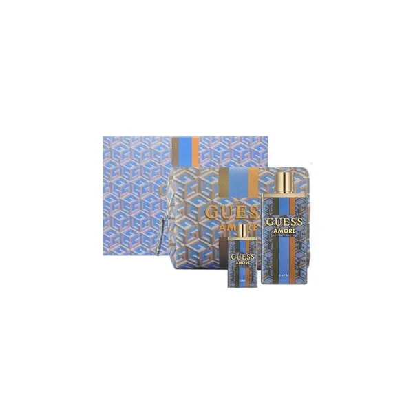 Guess Amore Capri Set cadou unisex Volum EDT 100 ml + EDT 7,5 ml + trusă de toaletă